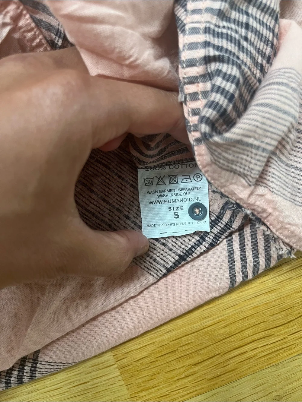 Humanoid Cotton Plaid Tie-Waist Dress